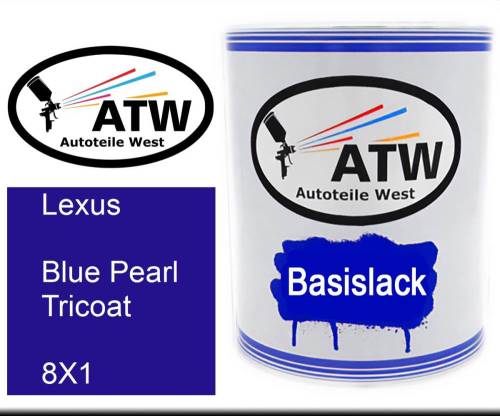 Lexus, Blue Pearl Tricoat, 8X1: 1L Lackdose, von ATW Autoteile West.